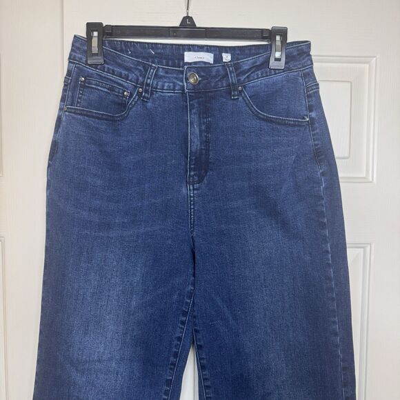 A Loves A Womens High Rise Jeans Size 28 Raw Hem Relaxed Fit Boho Grunge Casual - Picture 2 of 7